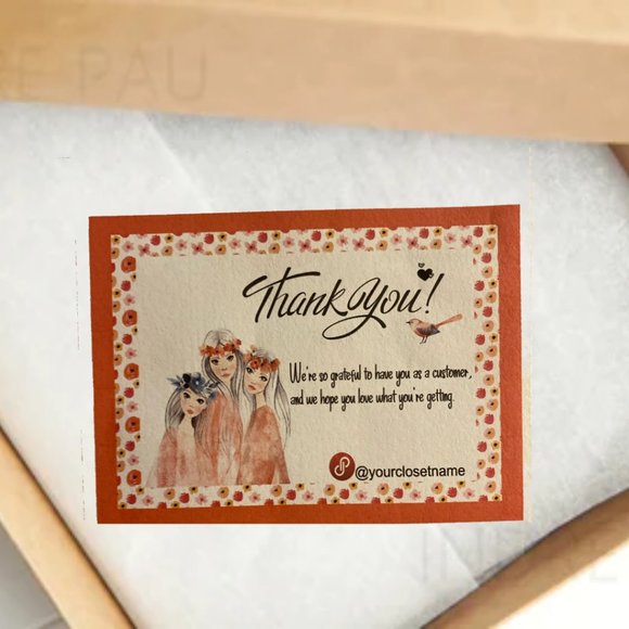 Thank You Cards, Boho Business Thank You Card Thank You For Your Order - Picture 2 of 11